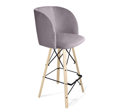 Барный стул SHT-ST33 / SHT-S80 (сиреневая орхидея/прозрачный лак/черный) в Заводоуковске - изображение