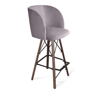 Барный стул SHT-ST33 / SHT-S80 (сиреневая орхидея/темный орех/черный) в Заводоуковске - предосмотр