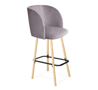 Барный стул SHT-ST33 / SHT-S94 (сиреневая орхидея/прозрачный лак/черный муар) в Заводоуковске - предосмотр