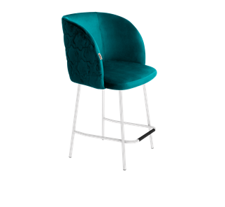Полубарный стул SHT-ST33-1 / SHT-S29P-1 (альпийский бирюзовый/белый муар) в Тюмени