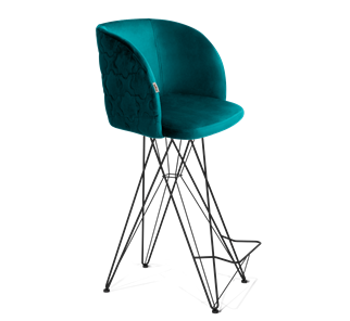 Барный стул SHT-ST33-1 / SHT-S66 (альпийский бирюзовый/черный муар) в Тюмени