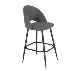 Барный стул SHT-ST34 / SHT-S148 (платиново-серый/черный муар) в Тюмени