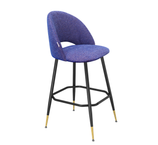 Барный стул SHT-ST34 / SHT-S148 (синий мираж/черный муар/золото) в Тюмени