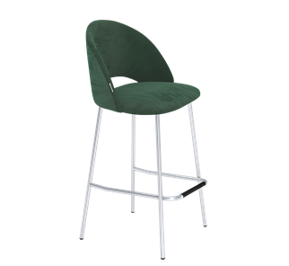 Барный стул SHT-ST34 / SHT-S29P (лиственно-зеленый/хром лак) в Тюмени