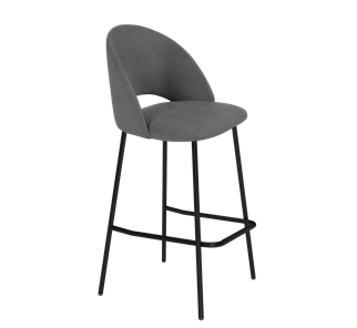 Барный стул SHT-ST34 / SHT-S29P (платиново-серый/черный муар) в Тюмени - предосмотр