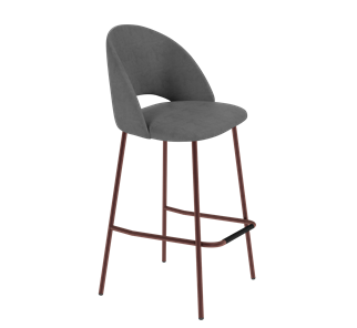 Барный стул SHT-ST34 / SHT-S29P (платиново-серый/медный металлик) в Тюмени