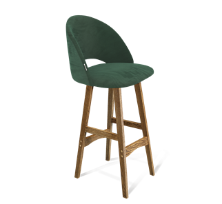 Барный стул SHT-ST34 / SHT-S65 (лиственно-зеленый/дуб брашированный коричневый) в Тюмени