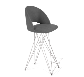 Барный стул SHT-ST34 / SHT-S66 (платиново-серый/хром лак) в Заводоуковске - предосмотр