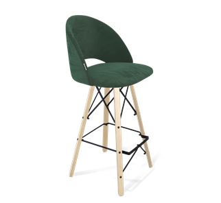 Барный стул SHT-ST34 / SHT-S80 (лиственно-зеленый/прозрачный лак/черный) в Тюмени
