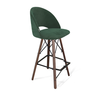 Барный стул SHT-ST34 / SHT-S80 (лиственно-зеленый/темный орех/черный) в Тюмени