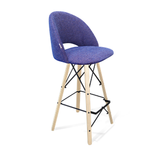 Барный стул SHT-ST34 / SHT-S80 (синий мираж/прозрачный лак/черный) в Тюмени
