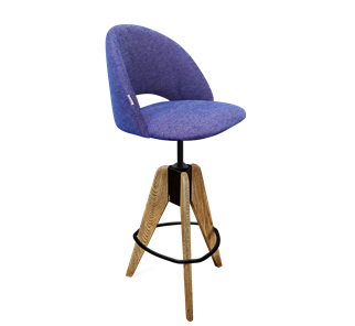 Барный стул SHT-ST34 / SHT-S92 (синий мираж/браш.коричневый/черный муар) в Тюмени - предосмотр