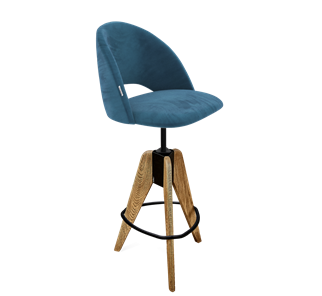 Барный стул SHT-ST34 / SHT-S92 (тихий океан/браш.коричневый/черный муар) в Тюмени - предосмотр
