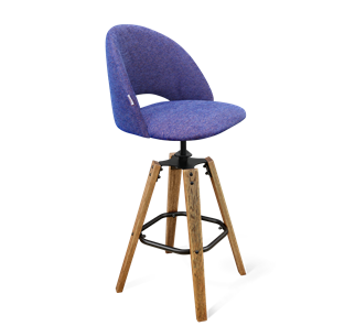 Барный стул SHT-ST34 / SHT-S93 (синий мираж/браш.коричневый/черный муар) в Тюмени - предосмотр