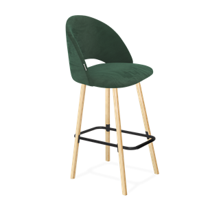 Барный стул SHT-ST34 / SHT-S94 (лиственно-зеленый/прозрачный лак/черный муар) в Тюмени