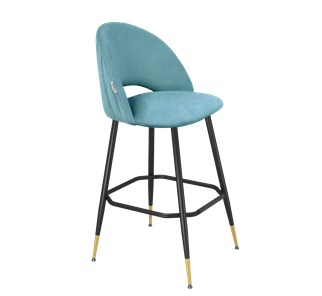 Барный стул SHT-ST34-1 / SHT-S148 (голубая пастель/черный муар/золото) в Тюмени - предосмотр