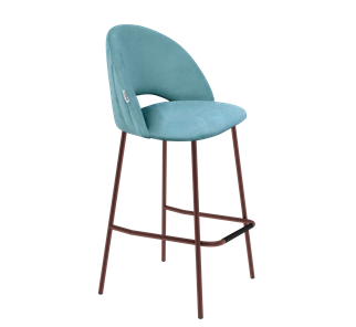 Барный стул SHT-ST34-1 / SHT-S29P (голубая пастель/медный металлик) в Тюмени - предосмотр