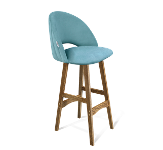 Барный стул SHT-ST34-1 / SHT-S65 (голубая пастель/дуб брашированный коричневый) в Тюмени