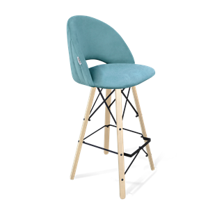 Барный стул SHT-ST34-1 / SHT-S80 (голубая пастель/прозрачный лак/черный) в Тюмени - предосмотр