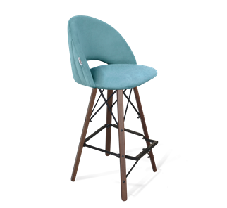 Барный стул SHT-ST34-1 / SHT-S80 (голубая пастель/темный орех/черный) в Тюмени