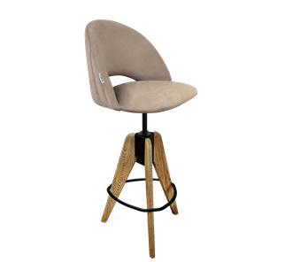 Барный стул SHT-ST34-1 / SHT-S92 (латте/браш.коричневый/черный муар) в Тюмени