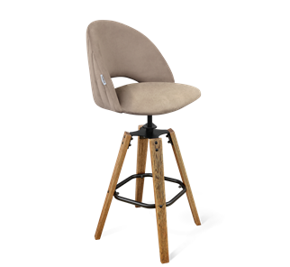 Барный стул SHT-ST34-1 / SHT-S93 (латте/браш.коричневый/черный муар) в Тюмени