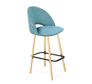 Барный стул SHT-ST34-1 / SHT-S94 (голубая пастель/прозрачный лак/черный муар) в Тюмени - предосмотр