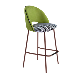 Барный стул SHT-ST34-3 / SHT-S29P (оливковый/гусиная лапка/медный металлик) в Тюмени