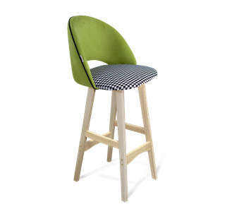 Барный стул SHT-ST34-3 / SHT-S65 (оливковый/гусиная лапка/прозрачный лак) в Тюмени - предосмотр