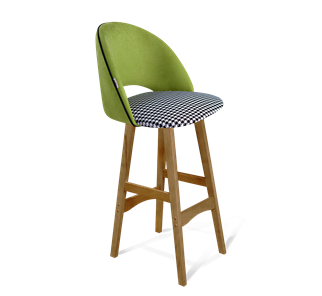 Барный стул SHT-ST34-3 / SHT-S65 (оливковый/гусиная лапка/светлый орех) в Тюмени