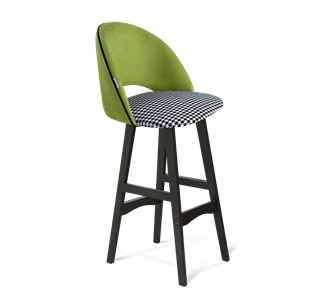 Барный стул SHT-ST34-3 / SHT-S65 (оливковый/гусиная лапка/венге) в Тюмени