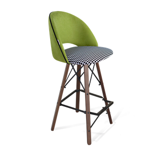 Барный стул SHT-ST34-3 / SHT-S80 (оливковый/гусиная лапка/темный орех/черный) в Заводоуковске - предосмотр