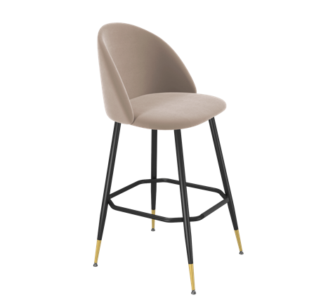 Барный стул SHT-ST35 / SHT-S148 (латте/черный муар/золото) в Тюмени - изображение