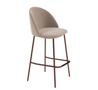 Барный стул SHT-ST35 / SHT-S29P (латте/медный металлик) в Тюмени
