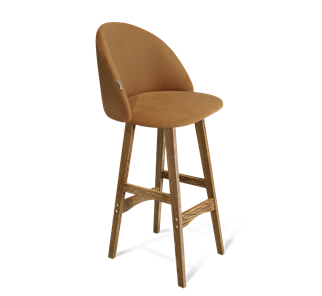 Барный стул SHT-ST35 / SHT-S65 (горчичный/дуб брашированный коричневый) в Тюмени - предосмотр