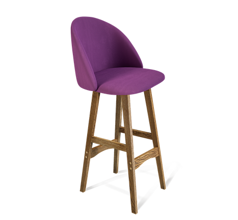 Барный стул SHT-ST35 / SHT-S65 (ягодное варенье/дуб брашированный коричневый) в Заводоуковске - изображение