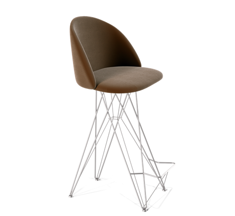 Барный стул SHT-ST35 / SHT-S66 (кофейный ликер/хром лак) в Заводоуковске - изображение