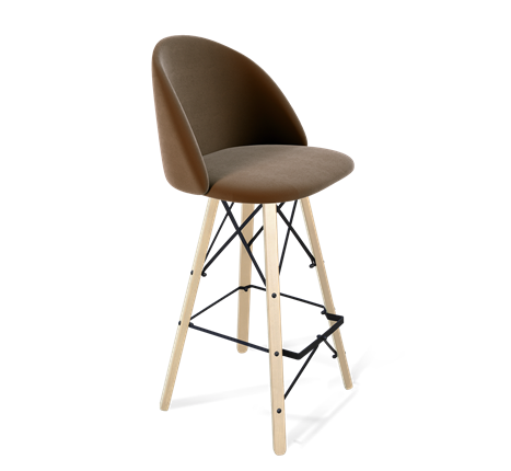 Барный стул SHT-ST35 / SHT-S80 (кофейный ликер/прозрачный лак/черный) в Тюмени - изображение