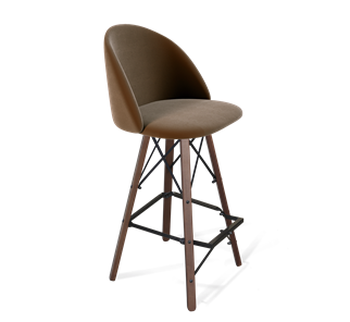 Барный стул SHT-ST35 / SHT-S80 (кофейный ликер/темный орех/черный) в Тюмени