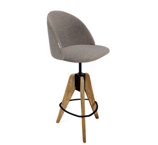 Барный стул SHT-ST35 / SHT-S92 (тростниковый сахар/браш.коричневый/черный муар) в Заводоуковске - предосмотр