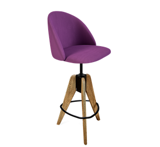 Барный стул SHT-ST35 / SHT-S92 (ягодное варенье/браш.коричневый/черный муар) в Тюмени
