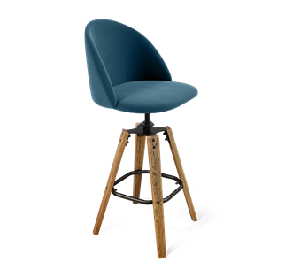 Барный стул SHT-ST35 / SHT-S93 (тихий океан/браш.коричневый/черный муар) в Тюмени - предосмотр