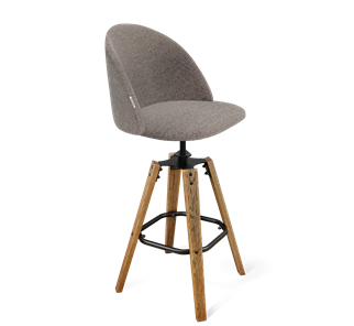 Барный стул SHT-ST35 / SHT-S93 (тростниковый сахар/браш.коричневый/черный муар) в Заводоуковске - предосмотр