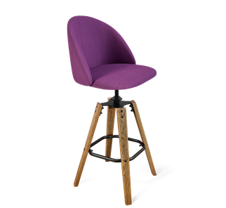 Барный стул SHT-ST35 / SHT-S93 (ягодное варенье/браш.коричневый/черный муар) в Тюмени