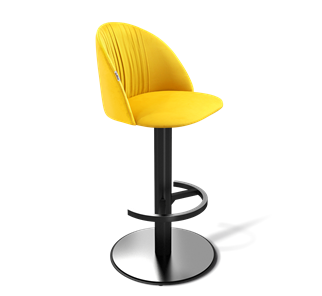 Барный стул SHT-ST35-1 / SHT-S137 (имперский жёлтый/стальной/черный муар) в Тюмени