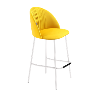 Барный стул SHT-ST35-1 / SHT-S29P (имперский жёлтый/белый муар) в Тюмени - предосмотр