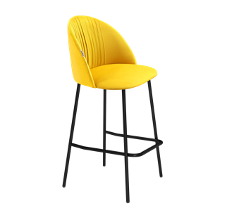 Барный стул SHT-ST35-1 / SHT-S29P (имперский жёлтый/черный муар) в Тюмени