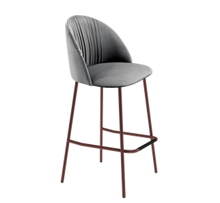 Барный стул SHT-ST35-1 / SHT-S29P (угольно-серый/медный металлик) в Тюмени
