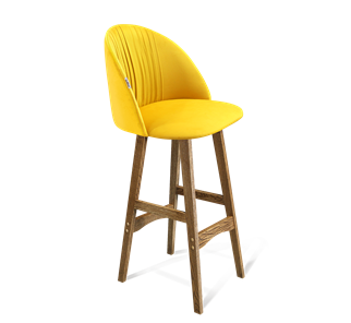Барный стул SHT-ST35-1 / SHT-S65 (имперский жёлтый/дуб брашированный коричневый) в Тюмени