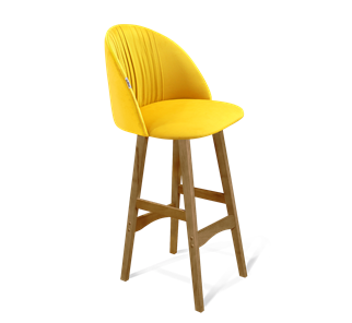 Барный стул SHT-ST35-1 / SHT-S65 (имперский жёлтый/светлый орех) в Тюмени - предосмотр